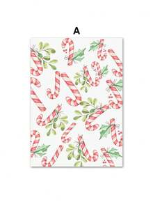 1 件圣诞树礼物圣诞老人幼儿园节日海报印刷品节日帆布画墙壁艺术图片儿童房家居装饰无框架 - 彩色 - 查看 24