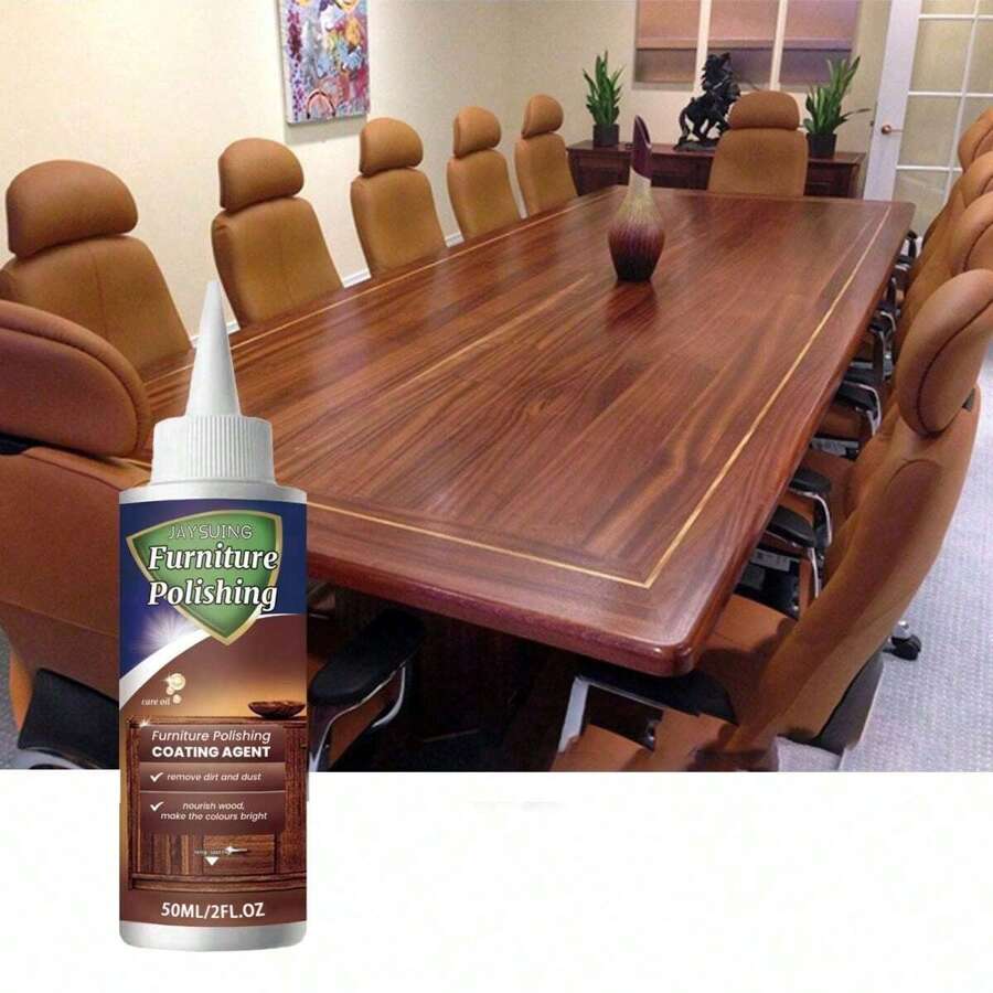 JAYSUING 1pc 50ml Furniture Polishing Agents Multipurpose Wooden Floor Maintenance Shiny Wear Resistant Long-Lasting Protection Chairs Cabinet Care Refurbishment Household Product - Brown Blue White - View 1