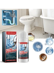 Gutter Clogging Removal Powder Dissolves Drains, Bathroom Toilet Drains, Anti-Clogging Cleaning - Blue - View 1