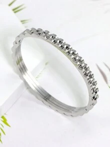 18K 镀金不锈钢可叠戴手链，带链条和三叶草设计，女士时尚款式，适合休闲、派对、节日、生日、婚礼、情人节礼物、妈妈、母亲、母亲节、礼物 - 金色 - 查看 14