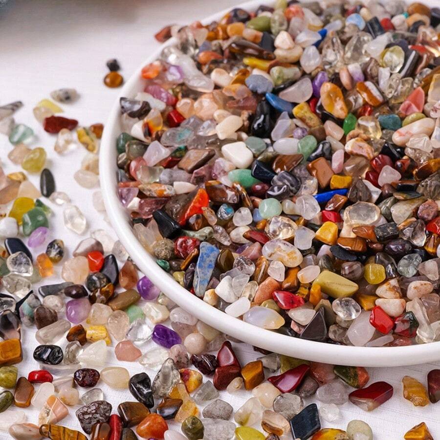 1 块天然水晶彩虹碎石，用于鱼缸、花盆、花园和庭院的装饰砾石 - 隨機款 - 查看 1