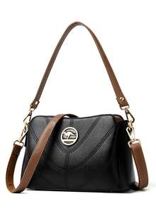 KAIDIFEINIROO 女士斜挎包 奢华软皮手提包和钱包 女士包包 设计师名牌 女士单肩托特包 - 黑色 - 查看 3