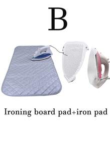 1 件纯色防滑熨烫垫家居装饰、家居装饰、适用于厨房、卧室、家庭、办公室、学校 - 銀色 - 查看 3