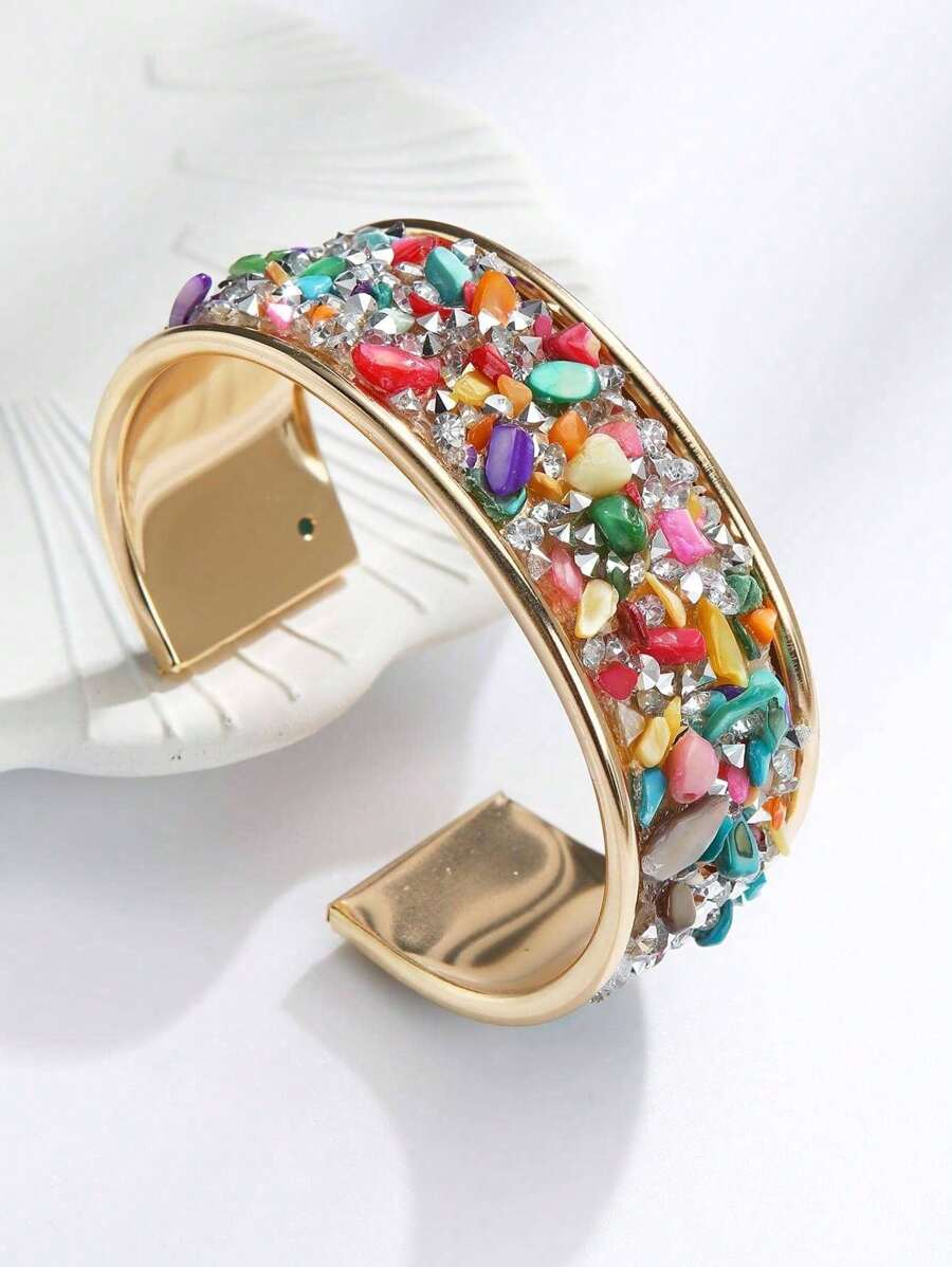 1 件女士彩色天然贝壳和玻璃水晶手镯 - 手鐲 - 查看 1