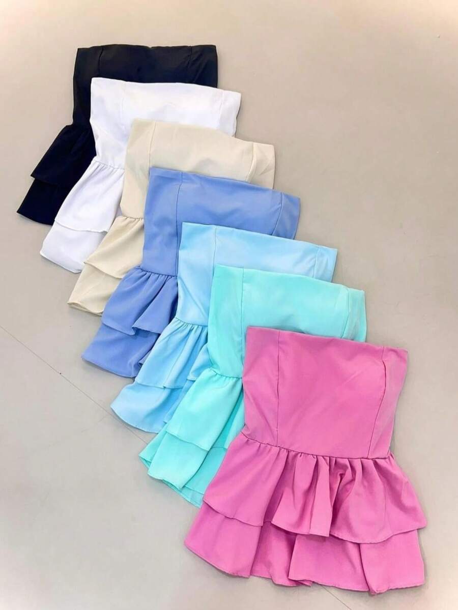TAMARA WOMEN'S BLOUSE WITH RUFFLES. - 紫色 - 查看 1