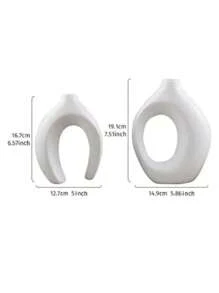 2 Stück/Set minimalistischer Kunsthandwerk Vase, Heimdekoration Accessoires geeignet für Wohnzimmer, Arbeitszimmer, Schlafzimmer, Feiertags-Party, Esszimmertisch, Blumenvase Heimdekoration Neujahrsgeschenk - Verschiedenfarbig - Übersicht 5