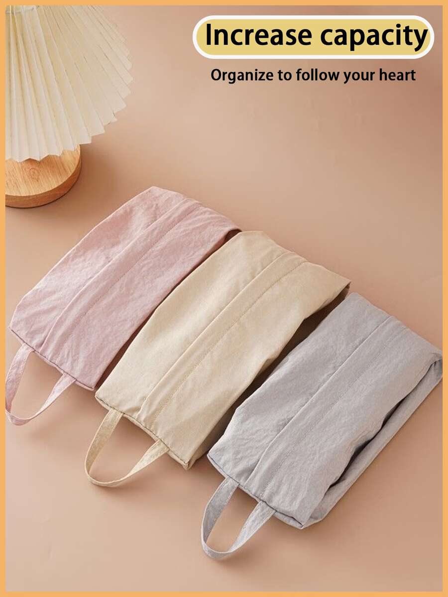 袜子和内衣收纳袋便携式旅行化妆包拉链分类小包大容量折叠挂式配件袋多功能旅行收纳袋 - 彩色 - 查看 1