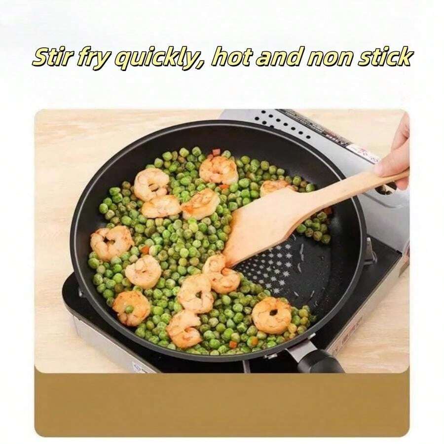 1pc Nonstick Flat Bottom Pan, Suitable For Electric Induction Cooktop