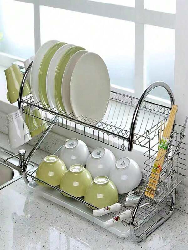 01Escurridor Trastes Platos Fregadero Acero Inoxidable Moderno