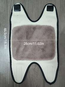 1 buah Pelindung Lutut Bulu Domba Musim Dingin dengan Perekat Velcro, Penopang Lutut Tebal dan Hangat untuk Kaki Dingin, Unisex - MultiWarna - View 8