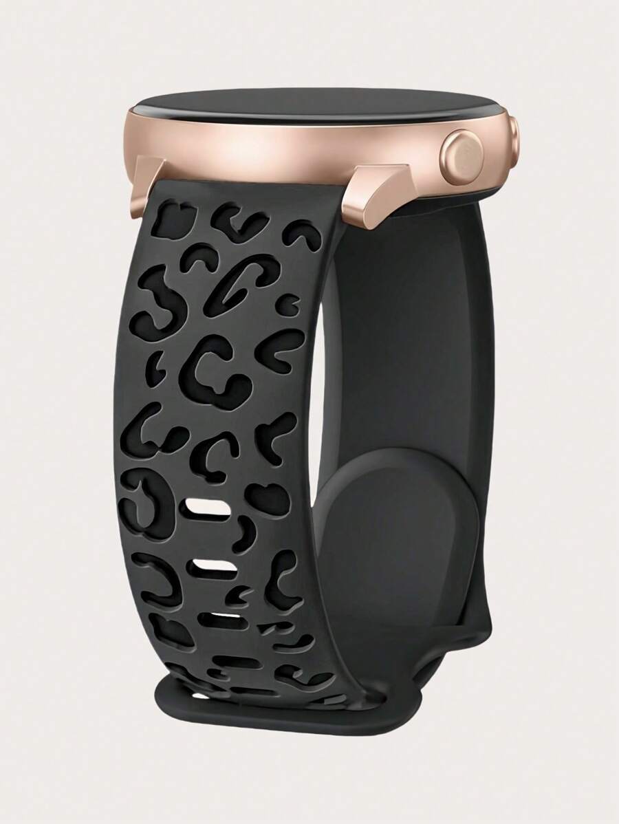 20毫米豹纹雕刻软硅胶运动表带，兼容三星Galaxy Watch、荣耀、佳明、Amazfit手表、佳明Vivoactive 6/5/3/3 Music、Venu Sq 2/Forerunner 55、Gizmo Watch 3 2 1/Gabb Watch 3 2、Cosmo Jr Track儿童手表（男女通用）