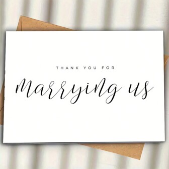 1 pezzo Biglietto di ringraziamento personalizzato per l'officiate del matrimonio - Carta di gratitudine in lingua inglese per sacerdote, giudice o celebrante - Carta di apprezzamento per occasione di matrimonio speciale
