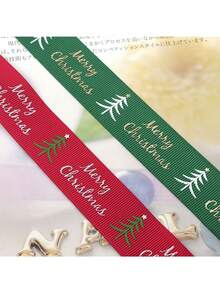 Ruy băng Grosgrain 5 yard/cuộn dùng để gói quà Giáng sinh, ruy băng đóng gói trang sức DIY, ruy băng trang trí bó hoa quà tặng, ruy băng trang trí ngày lễ, ruy băng gói quà. - Đỏ - Xem 5