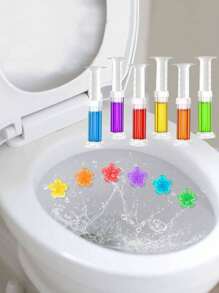1/2/3/6pcs Pack Toilet Deodorizer, Floral Fragrance Gel Toilet Cleaner, Bathroom Freshener