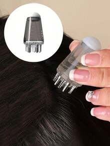 1pc Random Color Transparent Oil Comb, Multi-Functional Scalp Massager, Suitable For Serum, Nourishing Liquid, Conditioner, Essential Oils, Can Precisely Apply Liquid Or Oil To Hair Roots - Multicolor - View 7