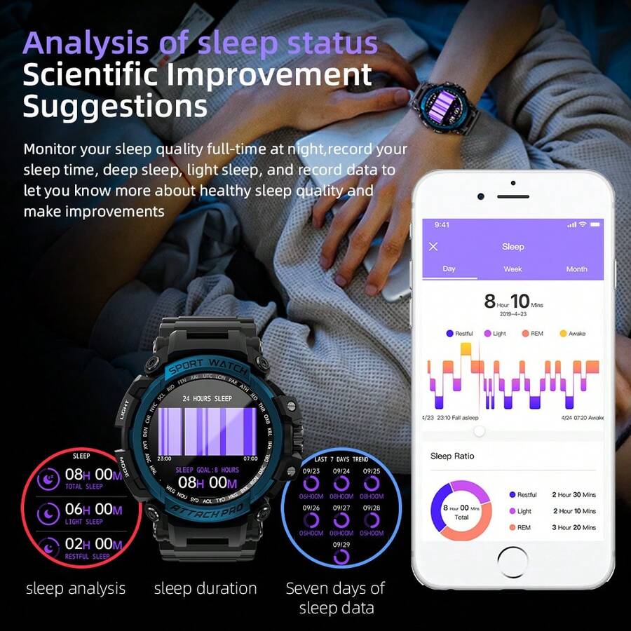 LOKMAT ATTACK PRO 1.32Inch Round Screen Bluetooth Call Information