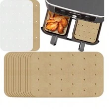 100pcs Disposable Air Fryer Parchment Paper, Round Oil-Proof Paper For Air Fryer, Baking, Cooking And Outdoor Grilling