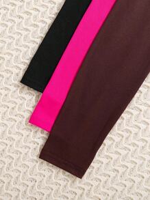 Conjunto de 3 piezas de ropa informal para niñas, que combina todo: Blusa de manga larga con estampado de personaje de dibujos animados y letras en inglés + Pantalón jogger de cintura elástica de unicolor, ropa cómoda y versátil para niñas en primavera y otoño