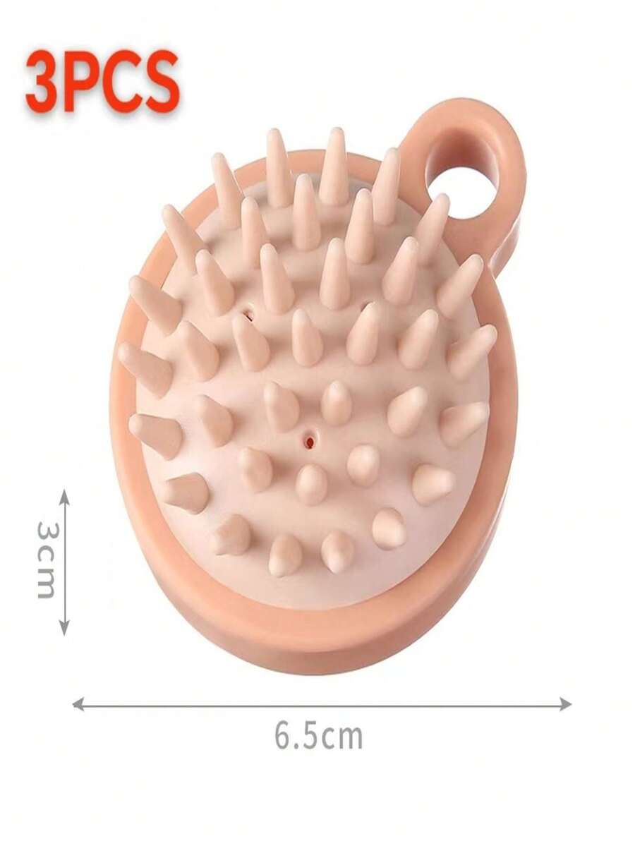 3 Pieces Massage Shampoo Brush Brush Brush Wash Massage Scalp Shampoo