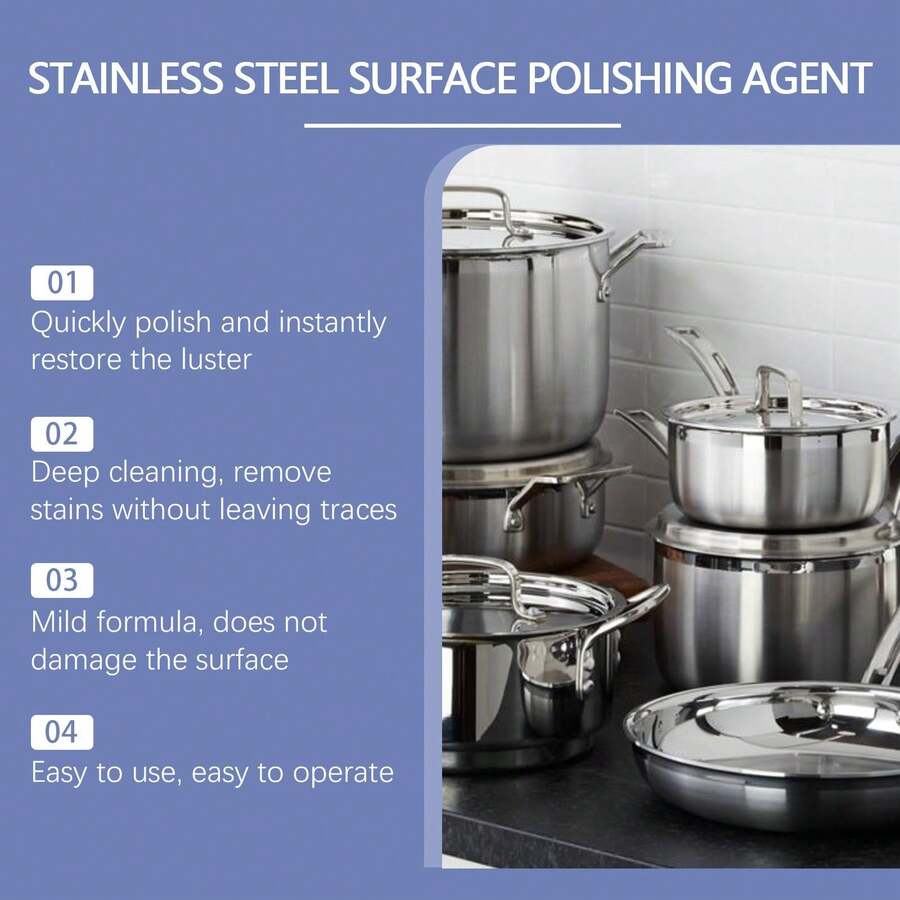 Stainless Steel Polish Cleaning Decontamination Stain Removal Polishing