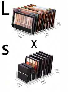 1pc Makeup Organizer Box For Eyeshadow Palette, Transparent Cosmetic Storage Box, Suitable For Dressing Table, Vanity, Bathroom Countertop, Cabinet, 7 Compartments,Room,Home,Bedroom,Bathroom,House,Pink Room,Living Room Decor,Travel Stuff,Gift Bag,Gifts For Mom,Dad,Men,Friends,Teacher,Birthday,Wedding,Desk,Shelves,Accessories,Gift Boxes,Funny Gift,Storage ﻿ - Multicolor - View 11
