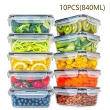 3/10/24件冰箱储物容器套装，材质，微波炉和洗碗机适用，款式随机