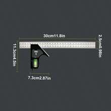 300mm Adjustable Stainless Steel Mobile Combination Protractor, Civil Engineering Measuring Tool - Multicolor - View 3