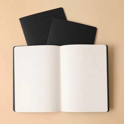 10/5/3/2 st (1 st för en storlek) A5 svart kartong och brun kraft tom anteckningsbok, 34 ark (68 sidor) anteckningsblock, tom anteckningsbok för skolstart, Halloween, jul, nyårspresenter