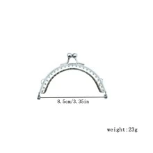 1 pieza Estructura de marco semicircular para bolso de 8,5 cm/10,5 cm/12,5 cm/15 cm/20 cm, color plateado - Plateado - Ver 2