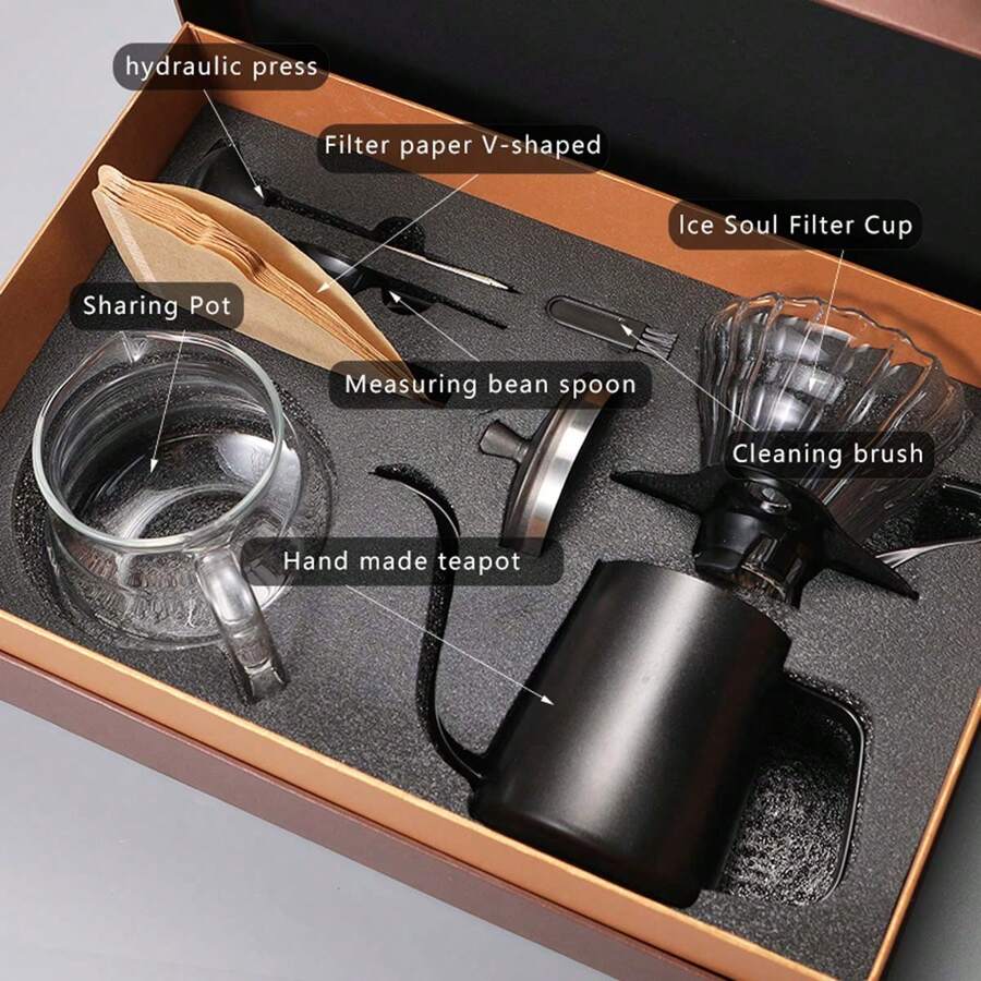 WICK AND HIS PETS Advanced 7Piece Coffee Set Complete Home Brewing Kit