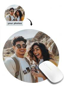 Custom Photo Round Mouse Pad-Personalized Mouse Pad-Photo Printed On The Mouse Pad-Custom Printed Mouse Pad-Personalized Office Gifts Back To School - Round Style 2 - View 3