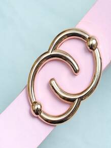 Fashionable High-End Versatile Urban Chic Gilded Button Solid Musical Note Abstract Casual Elegant Party PU Leather Apparel, Spring/Summer