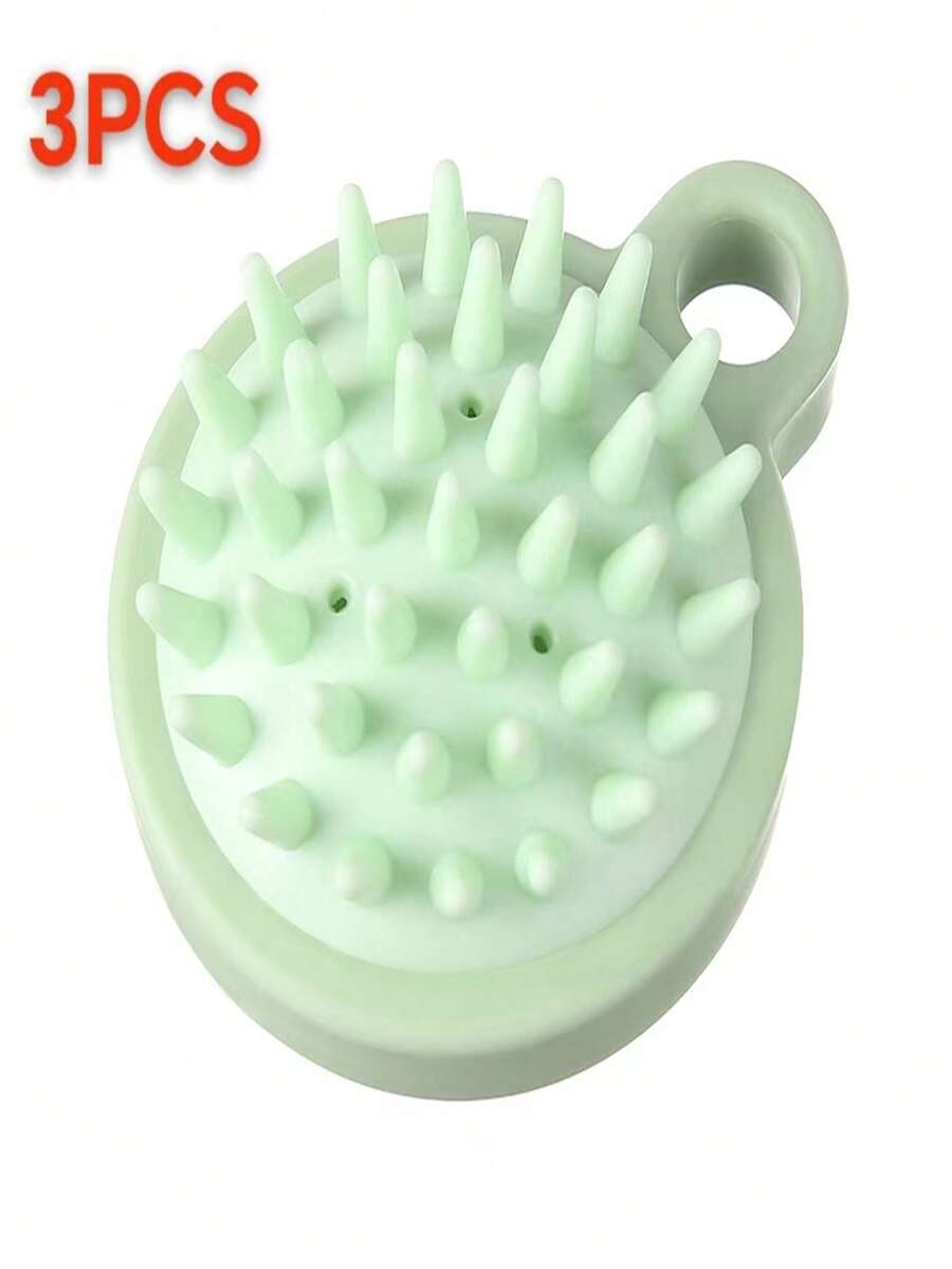 3 Pieces Massage Shampoo Brush Brush Brush Wash Massage Scalp Shampoo
