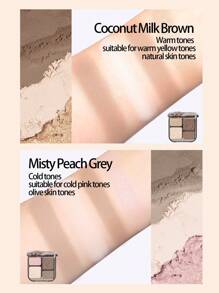 VEECCI 自由且易于绘制的高光和轮廓调色板 Misty Peach Grey - V03 Almond Coffee - 查看 4