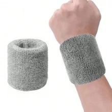 1 Pair Of Sweat-Absorbent, Breathable Sports Wristbands For Exercise, Football, Basketball, Running Gym Accessories