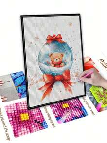 Tranh khảm kim cương 5D DIY - Phong cảnh Giáng sinh, Bộ tranh khảm kim cương Trang trí tường phong cảnh nhà - Nhiều màu - Xem 4