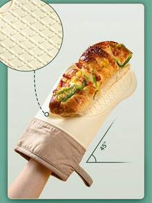 Găng tay chịu nhiệt bằng silicon, Găng tay lò nướng chống trượt dày dùng để nướng, nấu ăn, sử dụng lò vi sóng, chịu nhiệt lên đến nhiệt độ cao - Nhiều màu - Xem 4