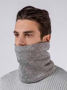 1pc Men's Autumn And Winter Cold-Resistant And Warm Neck Warmer, With Thermal Lined To Help Protect Against Harsh Outdoor Cold, A Warm Gift For Thanksgiving, Christmas, And New Year's