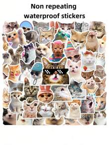 500 张/包可爱卡通动物贴纸 - 新奇卡通宠物贴纸，尺寸 2.5 厘米，装饰贴纸，非粘性奖励/表扬贴纸，创意图案，多种颜色 - 彩色 - 查看 15