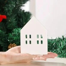 1 件复古木制房屋装饰、家居桌面装饰、木制房屋装饰品、圣诞房屋、圣诞装饰最佳礼物 - 多色 - 查看 6