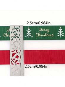 Ruy băng Grosgrain 5 yard/cuộn dùng để gói quà Giáng sinh, ruy băng đóng gói trang sức DIY, ruy băng trang trí bó hoa quà tặng, ruy băng trang trí ngày lễ, ruy băng gói quà. - Đỏ - Xem 6