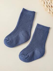 5 pares de calcetines de algodón transpirables de unicolor para bebé unisex, apropiados para todas las temporadas - Multicolor - View 5