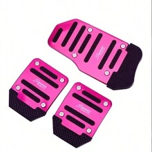 Set de 3 pedales universales de freno y acelerador para automóvil - Rosa - Ver 3