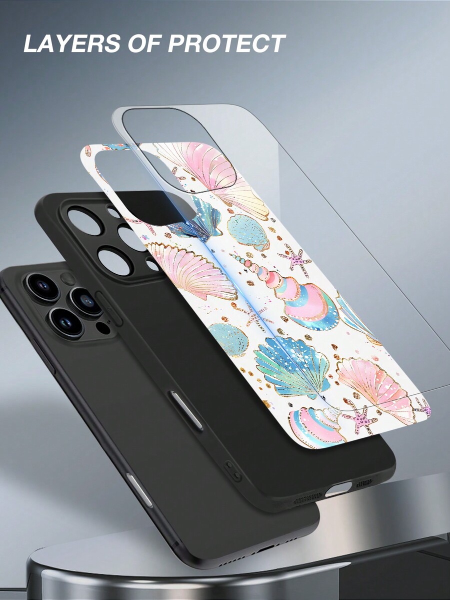 Aesthetic Memor 1pc High Definition Glass Phone Case Fit Compatible