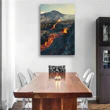 Phong cảnh núi lửa phun trào và núi lửa phun trào Phong cảnh thiên nhiên Poster Hình ảnh trang trí phòng Nghệ thuật căng ra và đóng khung Có khung/Không khung - Nhiều màu - Xem 4