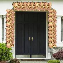 1 套 45 件粉色玫瑰花 LED 灯串，人造玫瑰花装饰灯，适用于卧室派对婚礼情人节圣诞节母亲节生日派对装饰，花园露台 - 彩色 - 查看 6