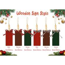 1 Pc Color-Block Christmas Stocking Personalized Christmas Stocking Family Christmas Stockings With Wooden Name Tags Holiday Gift