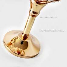 1 件水晶金属烛台装饰，婚礼和酒店家居烛光晚餐中心装饰，适合日常使用最佳礼物 - 彩色 - 查看 5