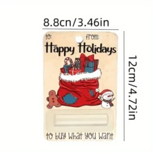 7 件手绘木制圣诞零钱包、圣诞老人主题节日挂饰、2024 年圣诞节现金硬币持有人、木制圣诞硬币持有人礼物、圣诞硬币持有人饰品、独特的圣诞树挂饰 - 多色 - 查看 4