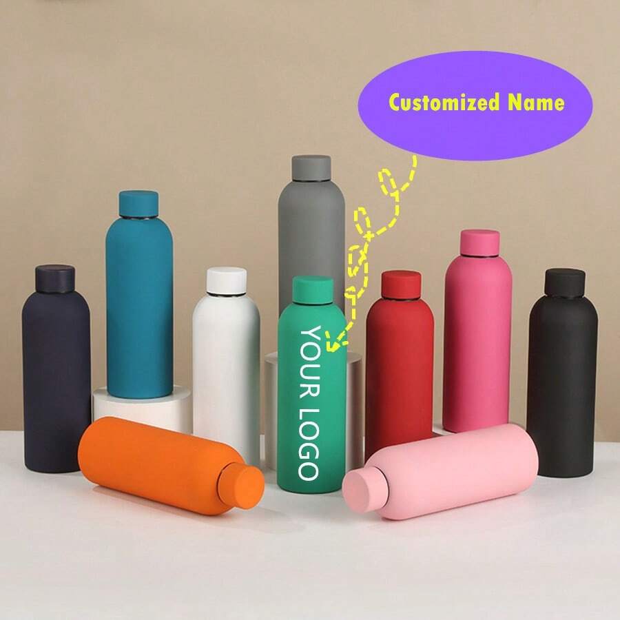 16oz Stainless Steel Elegant Slim Mouth Insulated Water Bottle, High-Quality Outdoor Portable Large Capacity Sports Water Cup, Customizable, 1pc Set Easy To Clean, Exquisite,High-Quality Custom,Personalized,Unique Ideal Gifts For Her Her,Boyfriend,Girlfriend,Dad,Mom,Family,Friends,Son,Daughter,School Students,Workers,Kids School,Home,Office